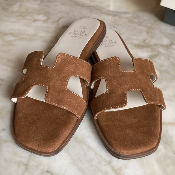 Open Society H sandal - similar to HERMÈS Oran and Steve Madden Hayden.NIB. 7.5. - Picture 3 of 7